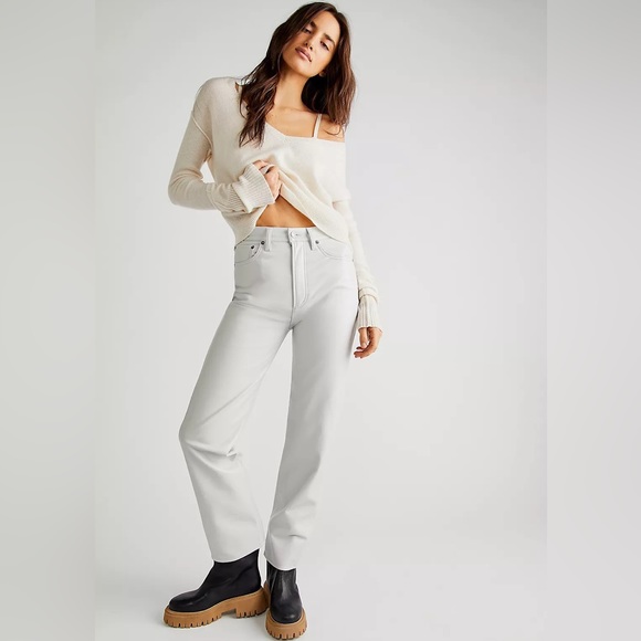 New Women’s Agolde Recycled Leather 90's Pinch Waist Pants From Free People!🔥🔥